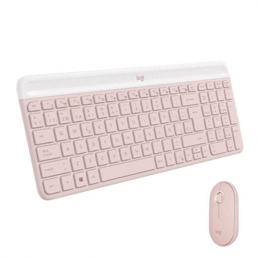 Teclado Mk470 Slim Combo Rosado Logitech