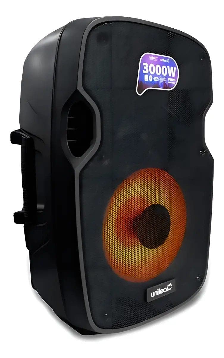 Parlante Unitec 15 3000W,RECARGABLE,bluetooth 5.0 Mod 10590